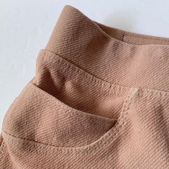 Zara Pants Women's Junior Size 11 - 12 Mauve Pink Wide Leg Crop Stretchy Pull On - Picture 6 of 16